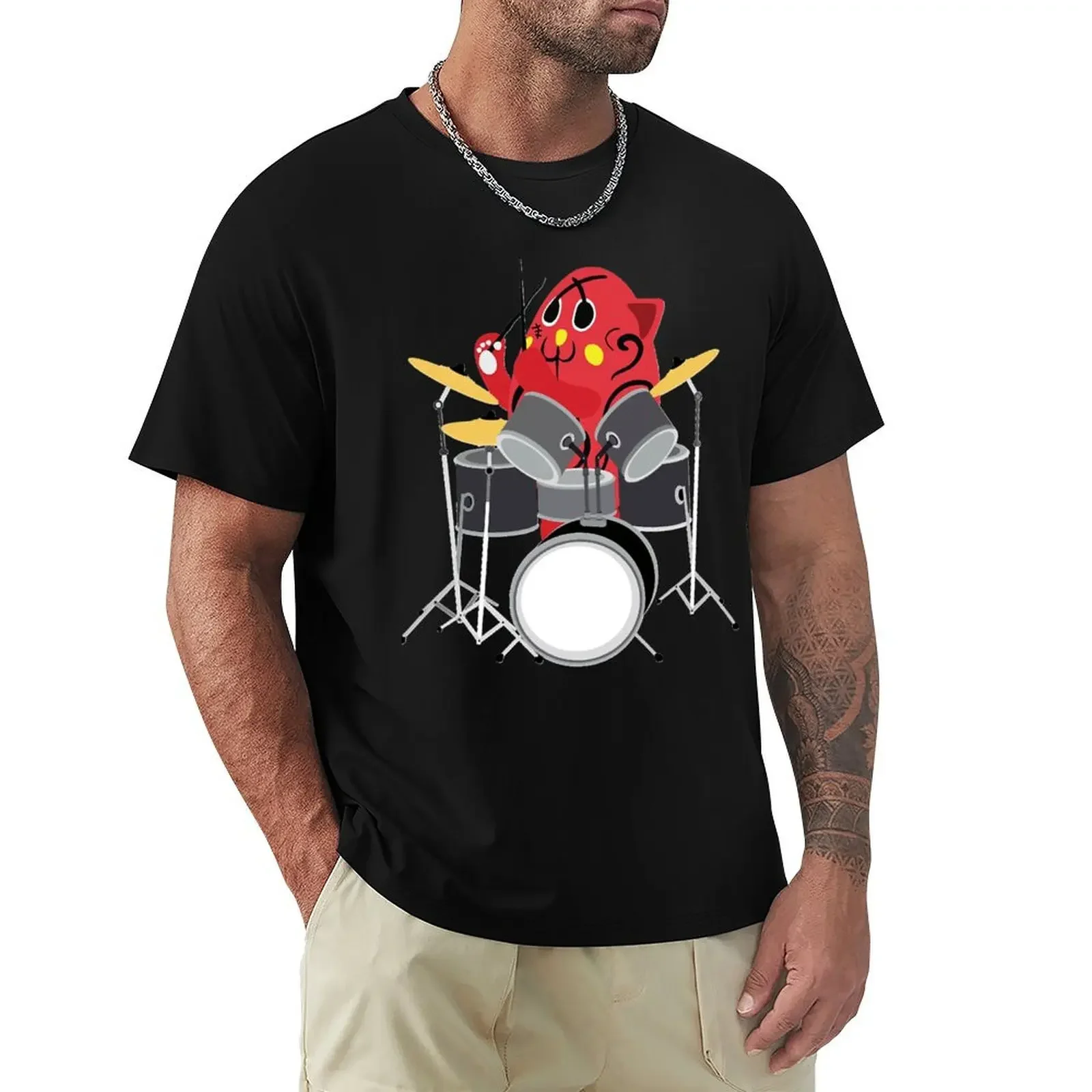 

Nyango Star Mascot Drummer T Shirt-4500 Essential T-shirt sweat quick drying blacks men clothings