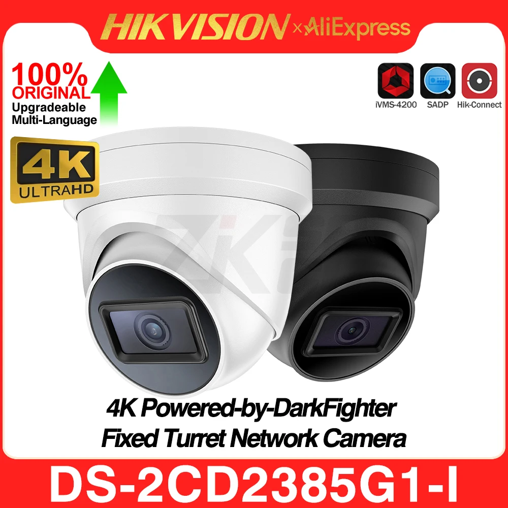 Hikvision telecamera IP originale 8MP 4K DS-2CD2385G1-I Powered-by-DarkFighter Fixed H.265 + 30m IR IP67 WDR POE videosorveglianza