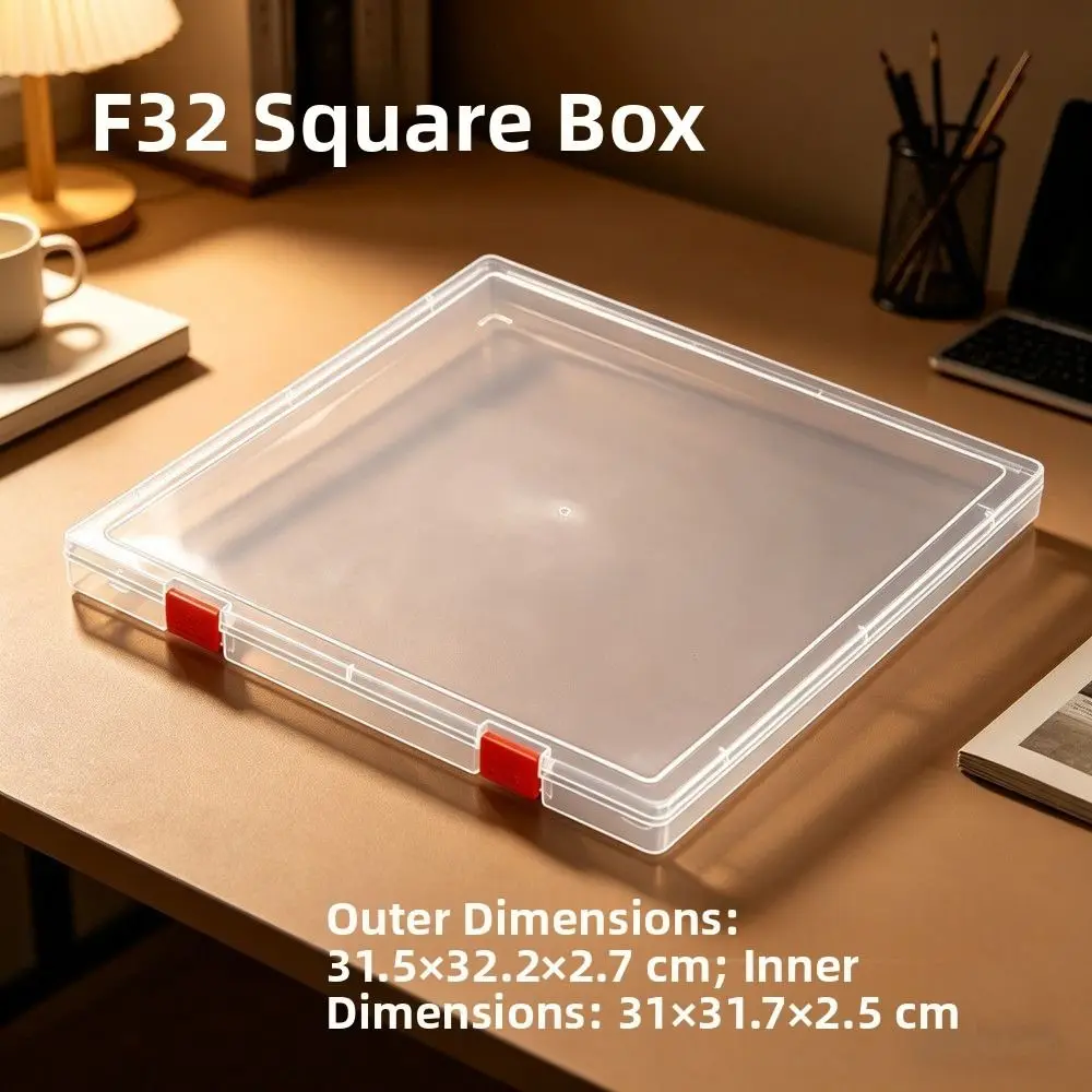 Transparent Plastic Bead Storage Box Hinged Lid Latch Lid Clear Storage Container Dust-proof Anti Spill Pegboard Storage Box