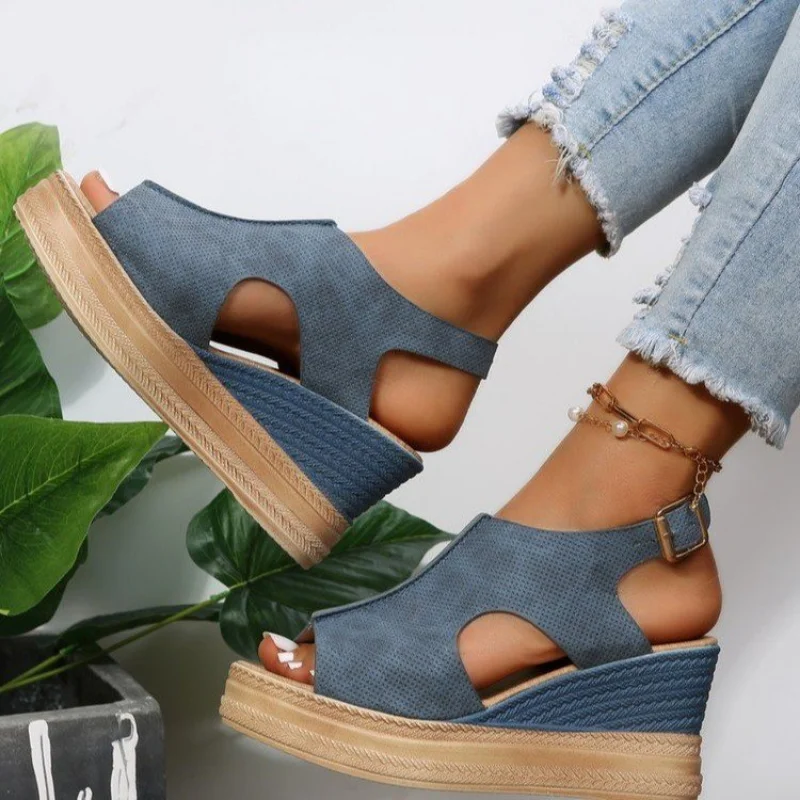 Woman Platform Wedge Sandals Female Fashion Elegant Ladies Slippers Summer Female Peep Toe High Heels Slides Sandalias Mujer