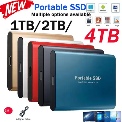 2025 New Hard Drive Waterproof Dustproof Portable External Hard Drive USB 3.1 High-Speed Solid Disk  for PC/Data Transfer/Laptop