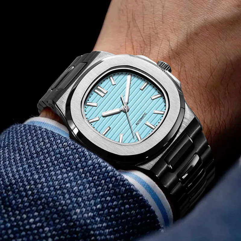 PINDU New Classic Men's Watches Luxury Automatic Watch For Men Stainless Steel Waterproof Sapphire NH35 Mechanical WristWatch