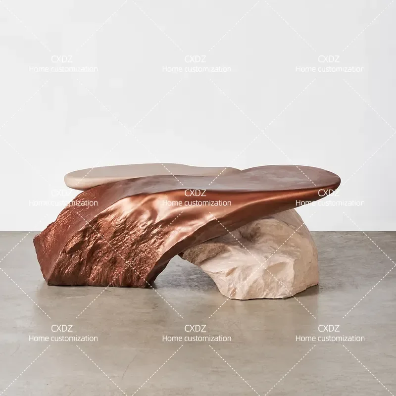 Fiberglass Sculpture Coffee Table for Hotel Lobby Club Model Room Office Commercial Exhibition Hall Space Soft Decoration Tea