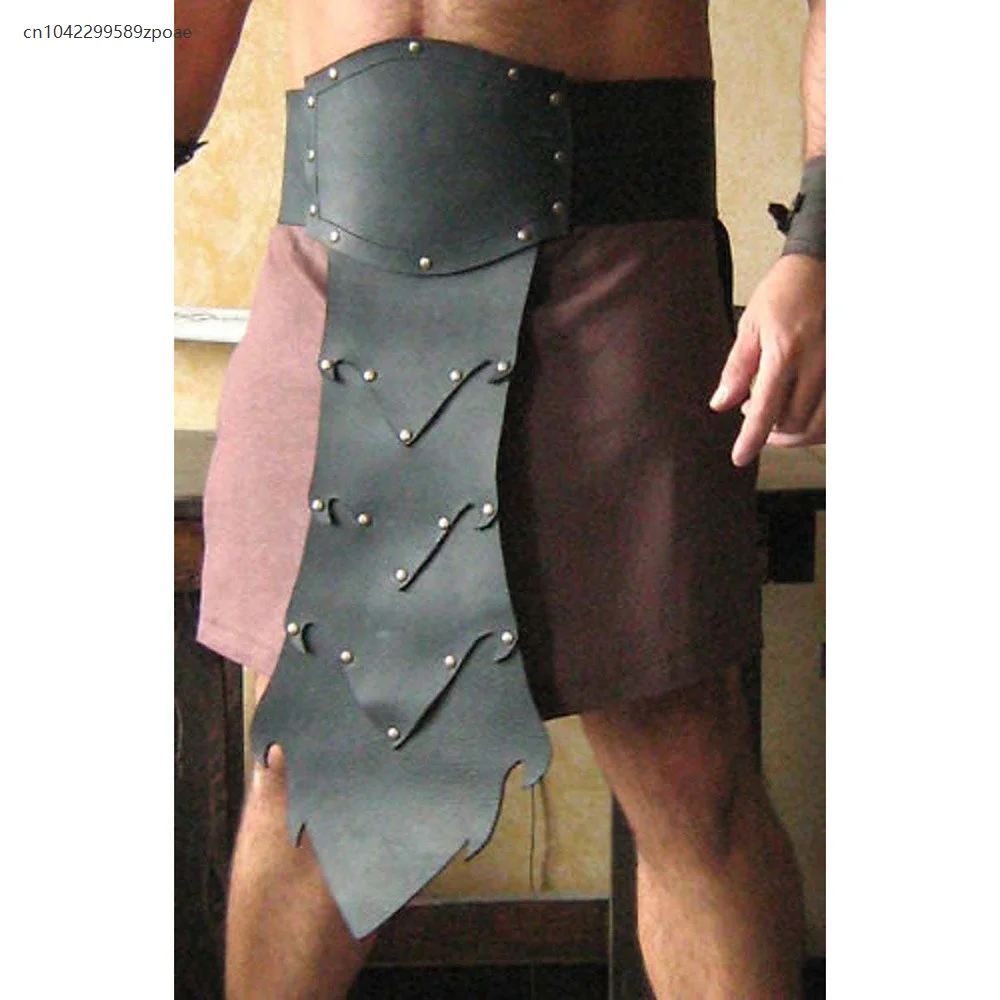 المحارب الروماني البربري حزام عريض معركة تنورة القرون الوسطى فايكنغ فارس حزام هالوين كرنفال لعب الأدوار زي الدعائم 2025