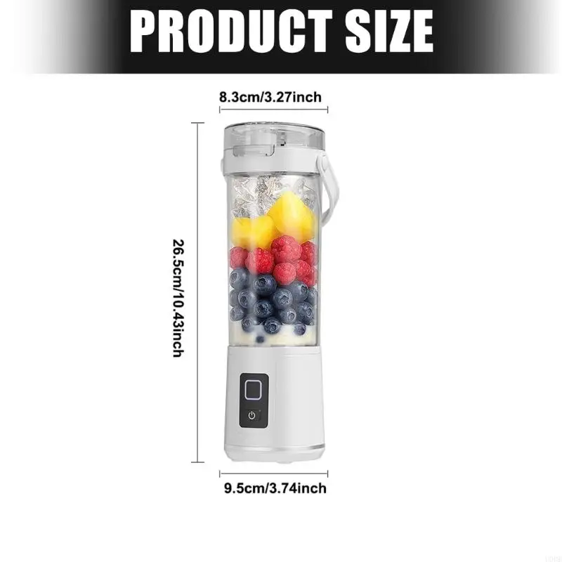 50W 휴대용 블렌더 충전식 휴대용 블렌더 컵 과즙기 과일 믹서 600ml