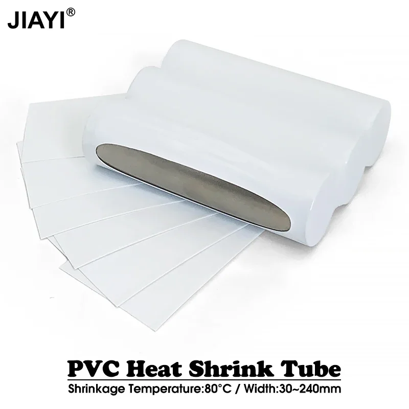 18650 Lipo Battery PVC Heat Shrink Tube Pack 30mm~300mm Insulation Film Wrap Lithium Case Tubing Protection Cable Sleeve White