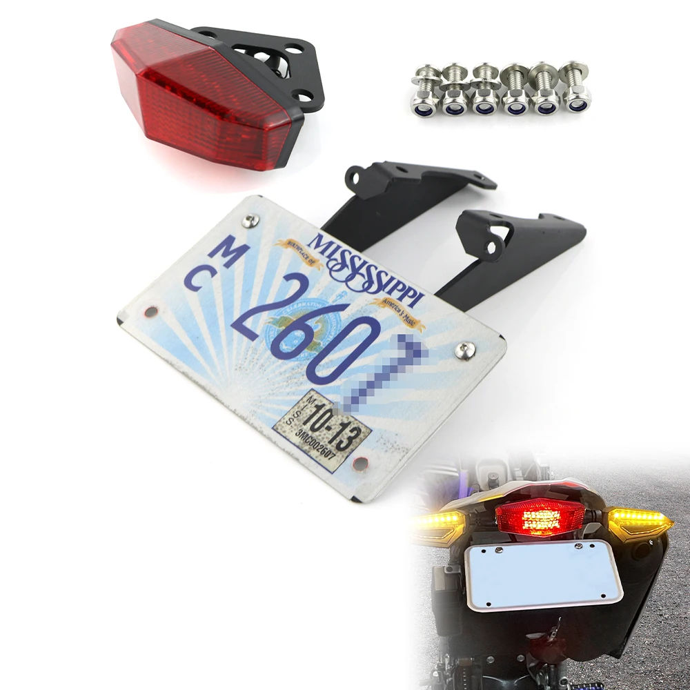 Fit For Yamaha WR250R WR250X All Year Motorcycle Tail Tidy License Plate Holder Bracket Fender Eliminator kit Aluminum Black