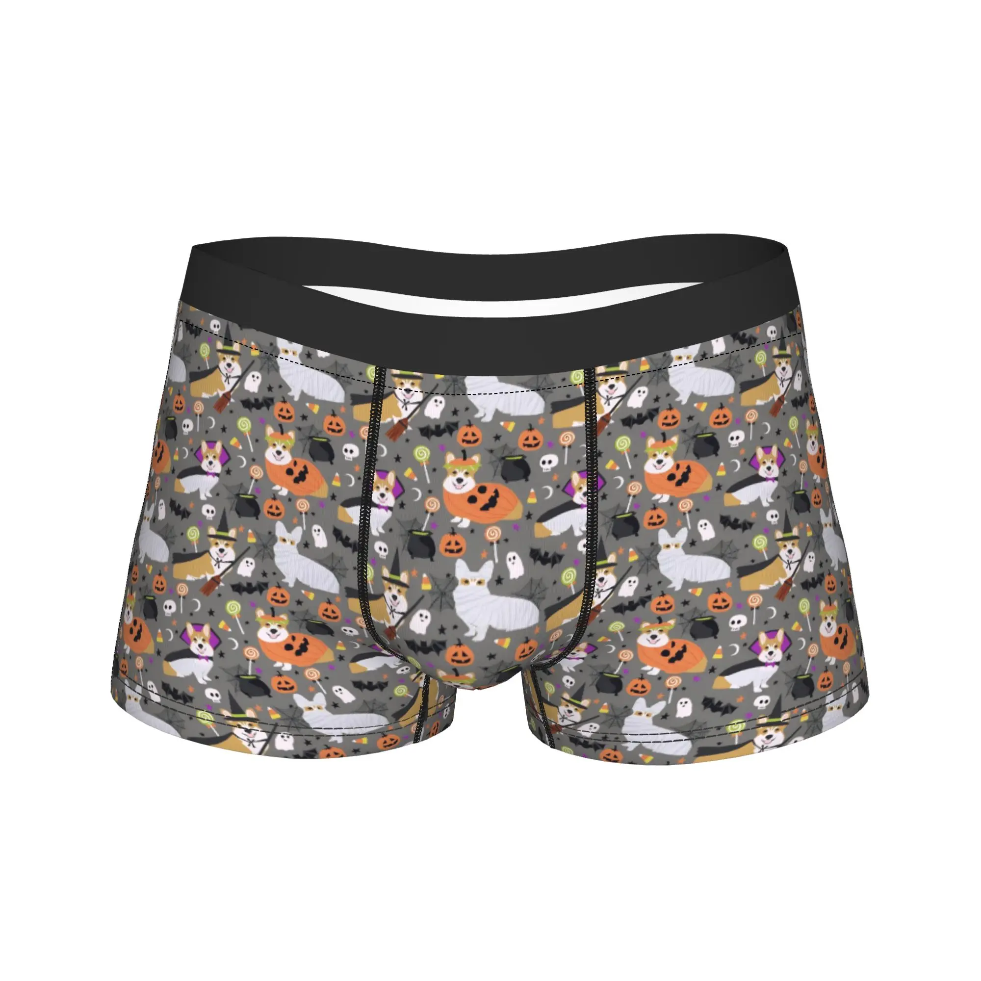 Halloween Ghost Pumpkin Spooky Trick Or Treat Witch Boxers Gag Gift For Men Humorous Underwear  Boxer Underpants