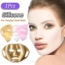 Mascarillas faciales de silicona 3D, Máscaras faciales reutilizables, cubierta de hoja de soporte de viaje, previene la evaporación, belleza, cuidado de la piel, nuevas