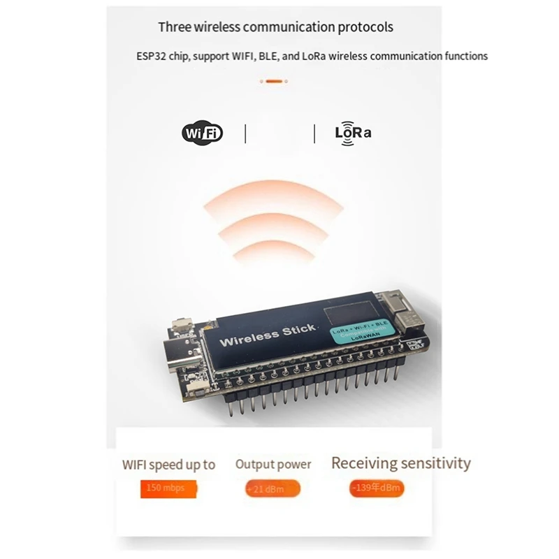 ESP32-S3 Wireless Development Board Lora WIFI Bluetooth SX1262 Lorawan BLE Fast Type-C Connection 433-510Mhz Durable Easy To Use