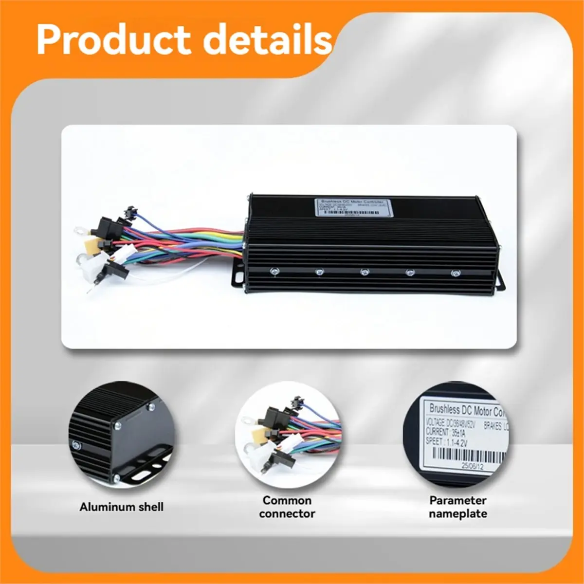 

AB31 36V 48V 52V Electric Bike Controller 35A Tri-Mode Controller with Junction Box for Electric Bike Modified Accessories