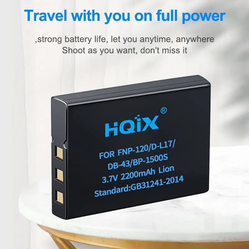 HQIX for Fujifilm FINPIX F10 F11 M603 ZOOM Camera NP-120 Dual Charger Battery