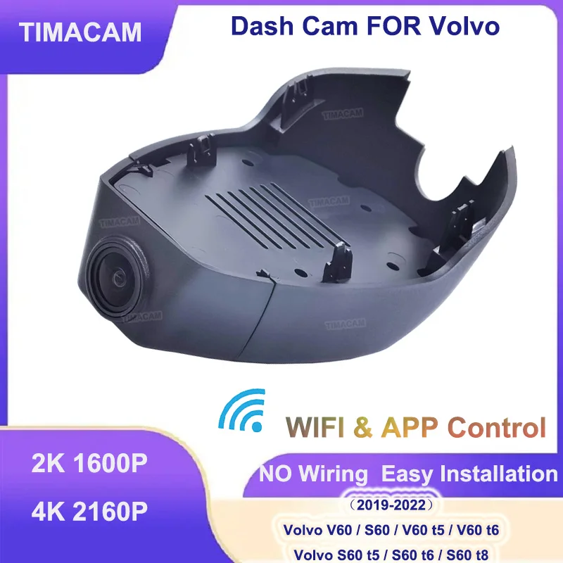 

TIMACAM 2K 4K 2160P Wifi DashCam Dual Cameras Car DVR For Volvo s60 T5 T6 T8 For Volvo v60 T5 T6 2019 2020 2021 Driving Recorder