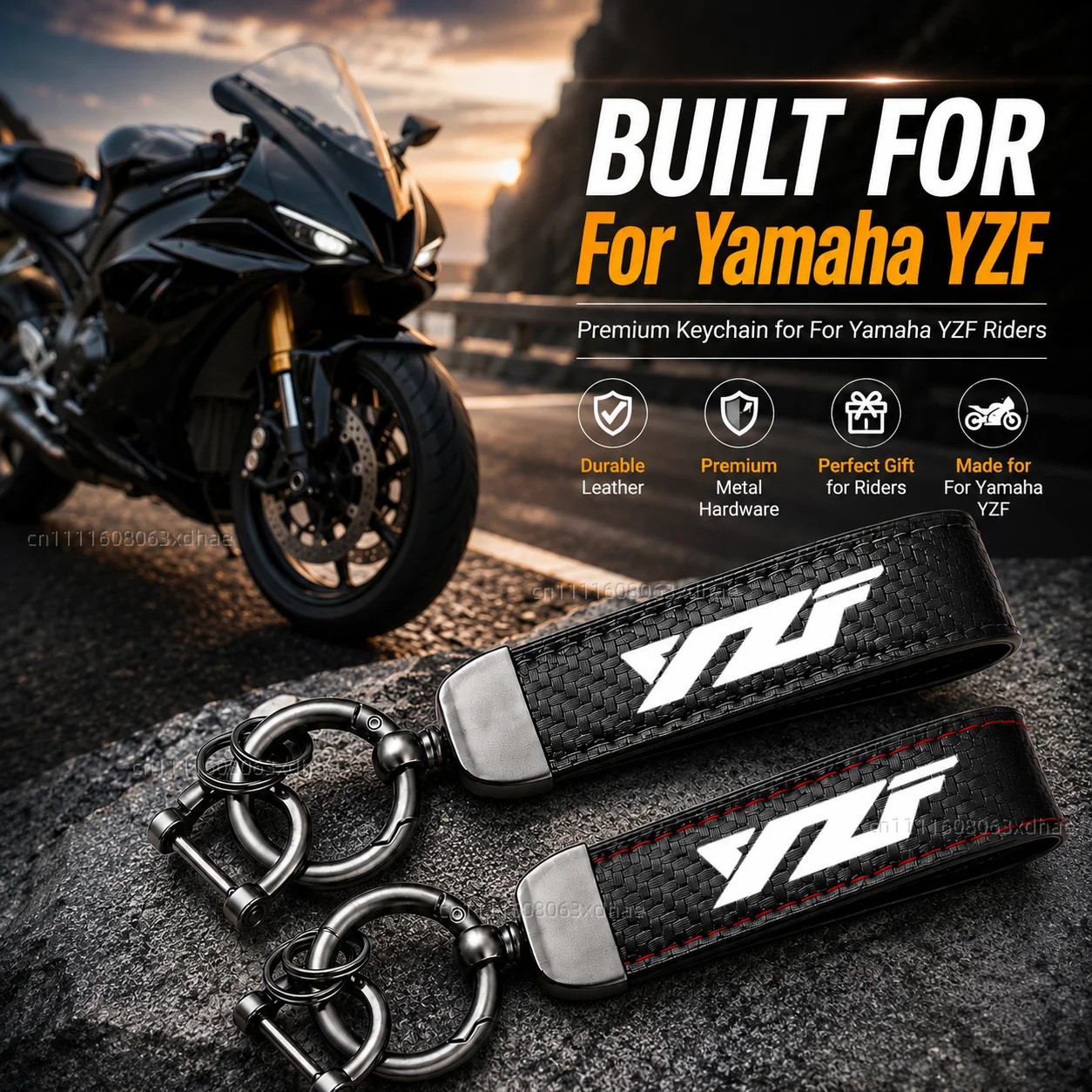 

High-Grade Leather Motorcycle Keychain Holder Keyring Accessories For Yamaha YZF R3 R25 R6 R1 2013-2019