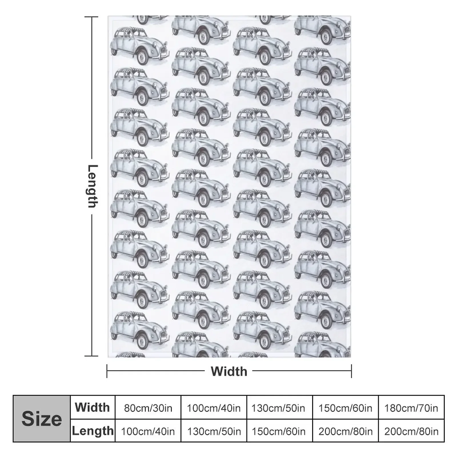 Citroen 2CV Car Biro Drawing Throw Blanket Blankets Sofas Of Decoration bed plaid Soft Plaid Blankets