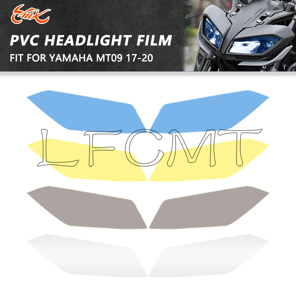 

Fit for YAMAHA MT-09 MT09 MT 09 2017-2020 Motorcycle Transparent Anti-Scratch Headlight Film Head Lamp Protective Film Sticker