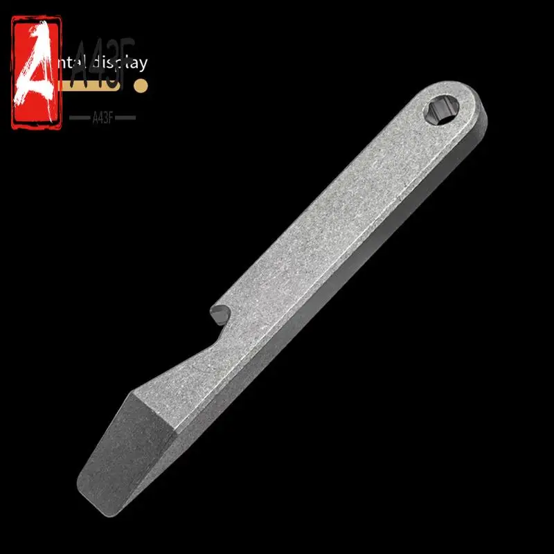 

A43F-Titanium Pry Bar, Outdoor Multi-Functional Pry Bar Tools,Mini Pry Bar With Crowbar,Pocket Clip And Keychain Function