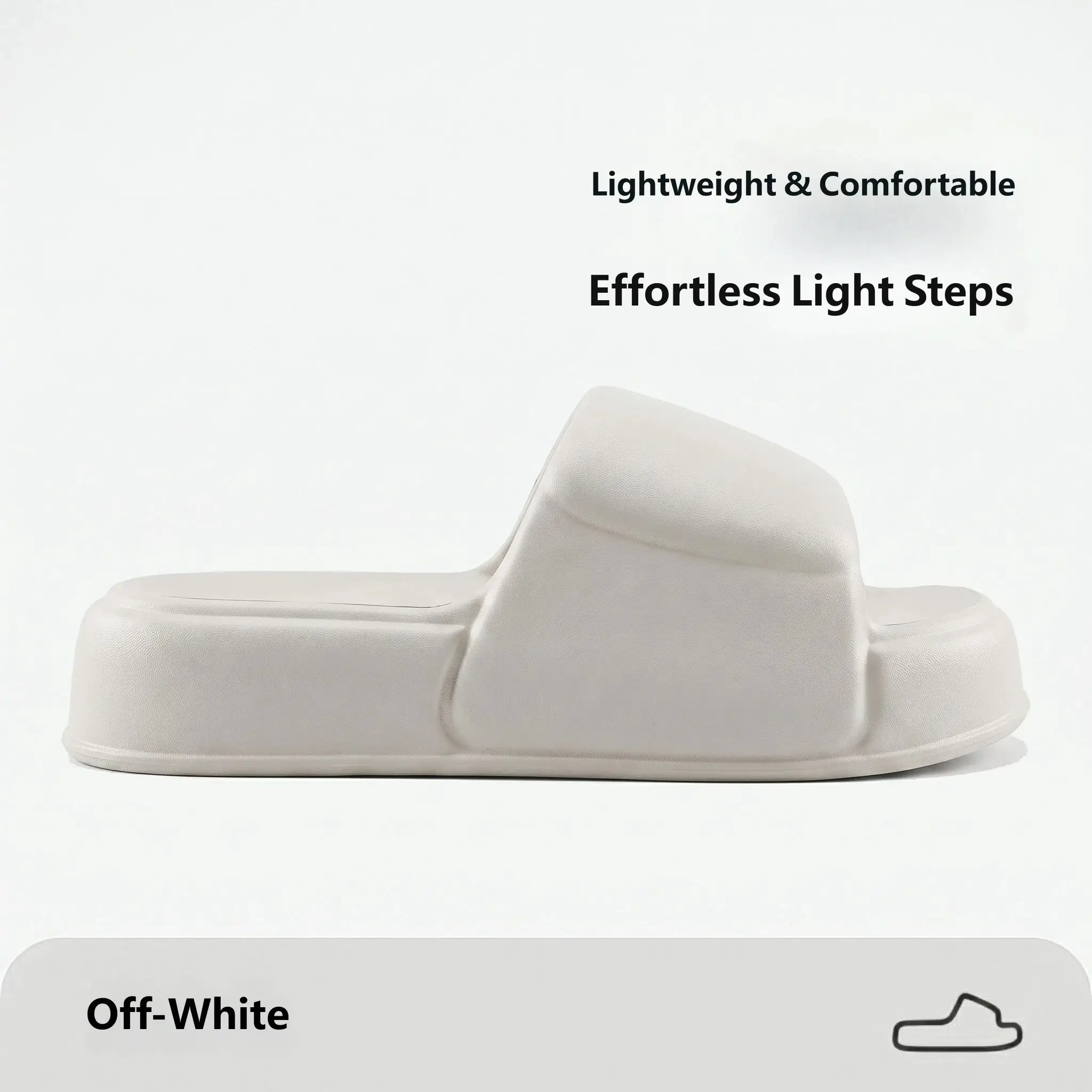 EVA Integrated Molding Cloud Slippers Thick Sole Pillow Feel Open‑Toe Slides Non‑Slip Indoor House Bathroom Sandals