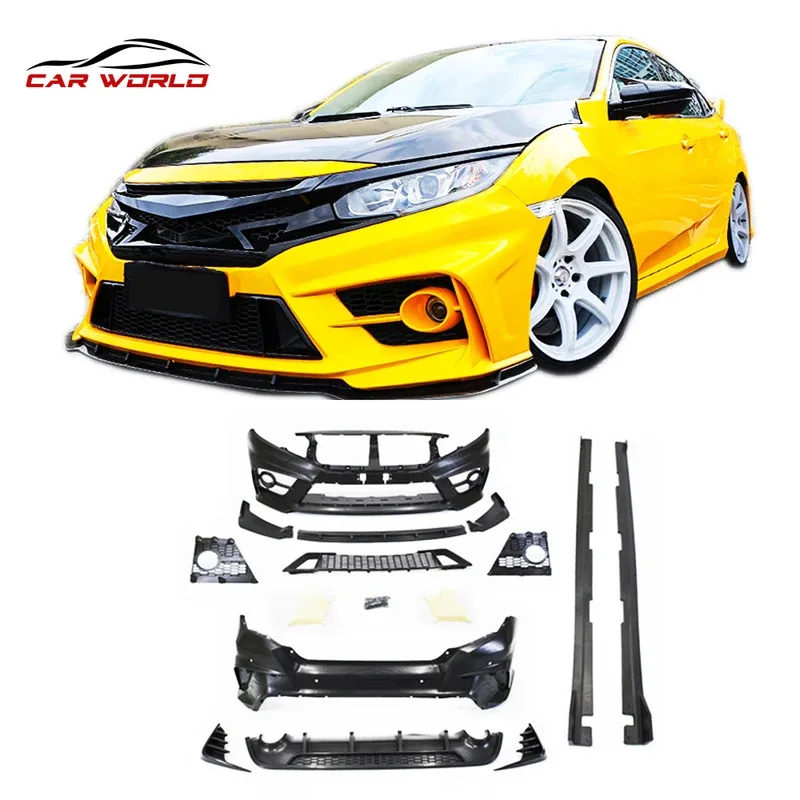 

Factory Hot Selling Car Bodykit for 2016-2019 Civic Change FC-450 YOFER Style Front Bumper Rear Bumper Sideskirts Front Lip Gri