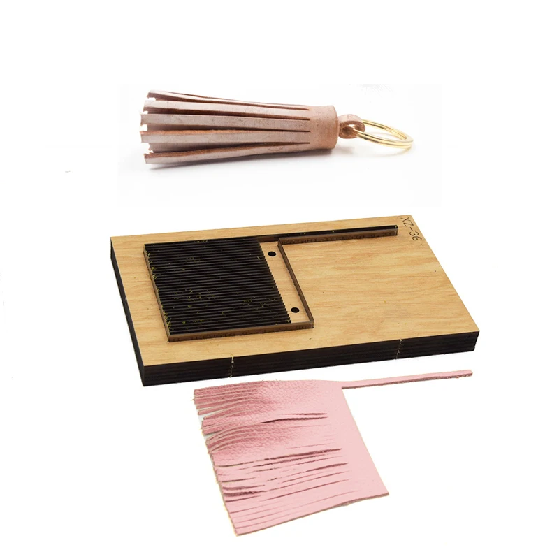 DIY Leather Craft Tassel Die Cutting Knife Mould Hand Punch Tool Pattern Bag Hanging Decoration Making