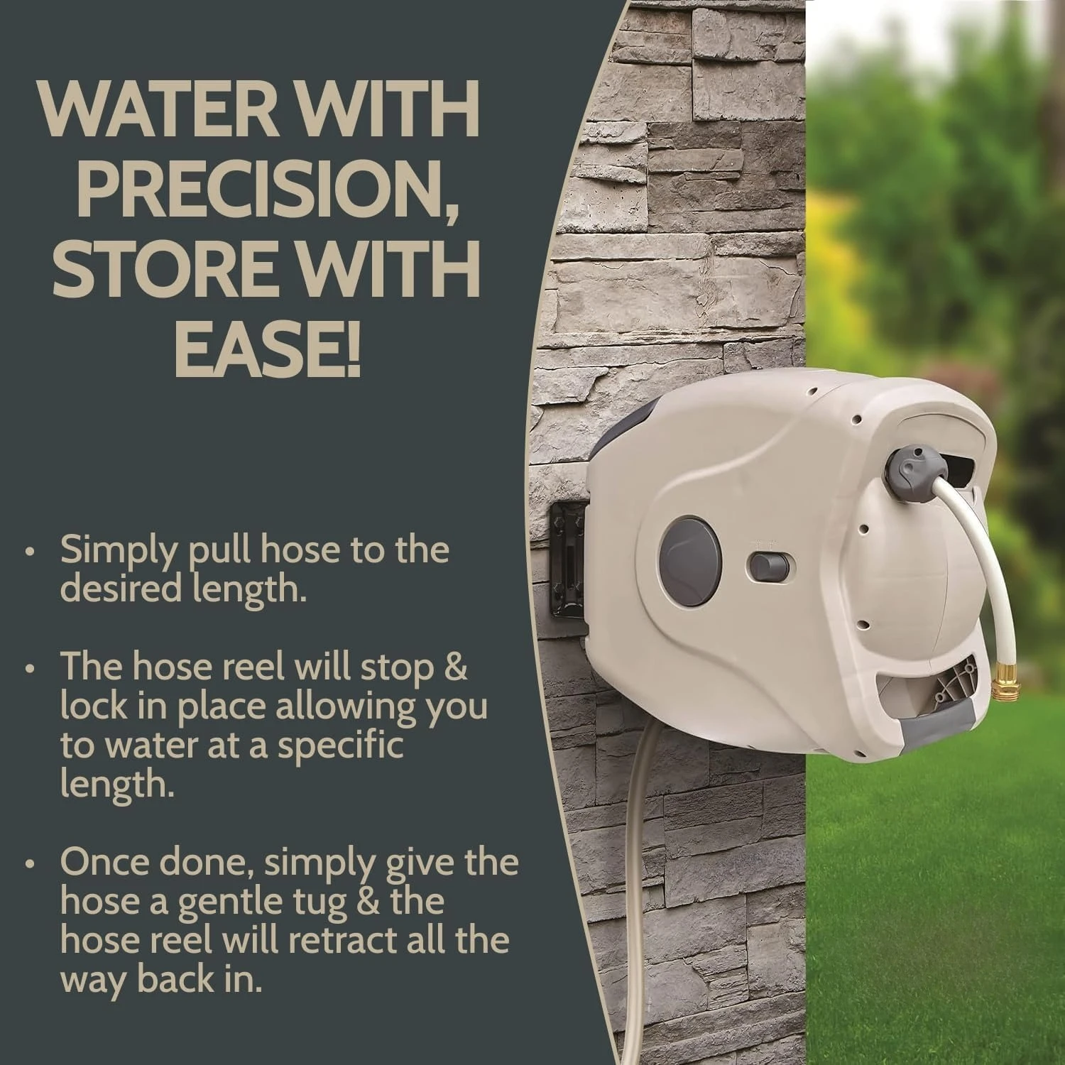 

Выдвижная катушка для шланга длиной 100 футов, автоматическая выдвижная катушка 5/8 с настенным креплением, простая в сборке катушка с гибким поворотным креплением | Горячая распродажа