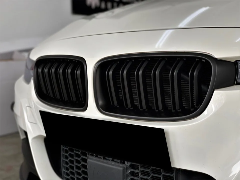 Xvip glänzender Double Line Style Front stoßstangen grill für BMW 3er F30 F31 F35 2013-19 320i 325i 328i Silber Diamant grill – Detail 24