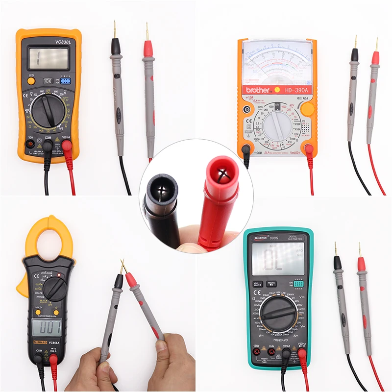 1 Pair Universal 1000v 10A Probe Multimeter Test Leads for Digital Multi Meter Tester Lead Probe Wire Pen Cable Tool 70cm Length