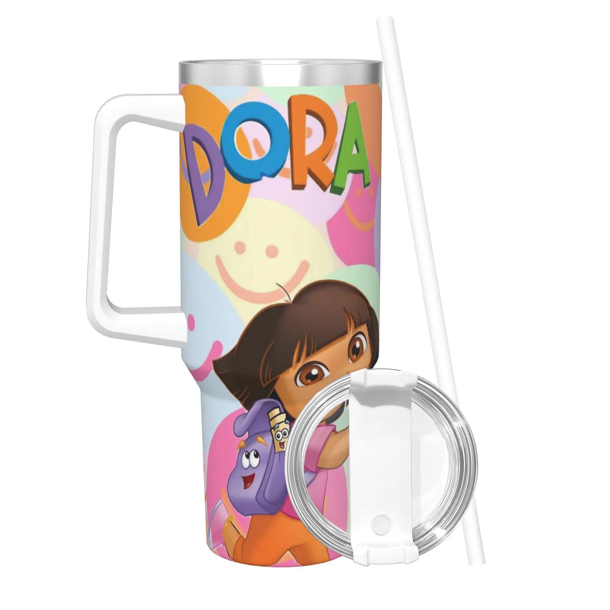 D-Doras The Explorers 40oz Tumbler Stainless Steel Double Wall Vacuum Insulated  Tumblers Mug With Straw
