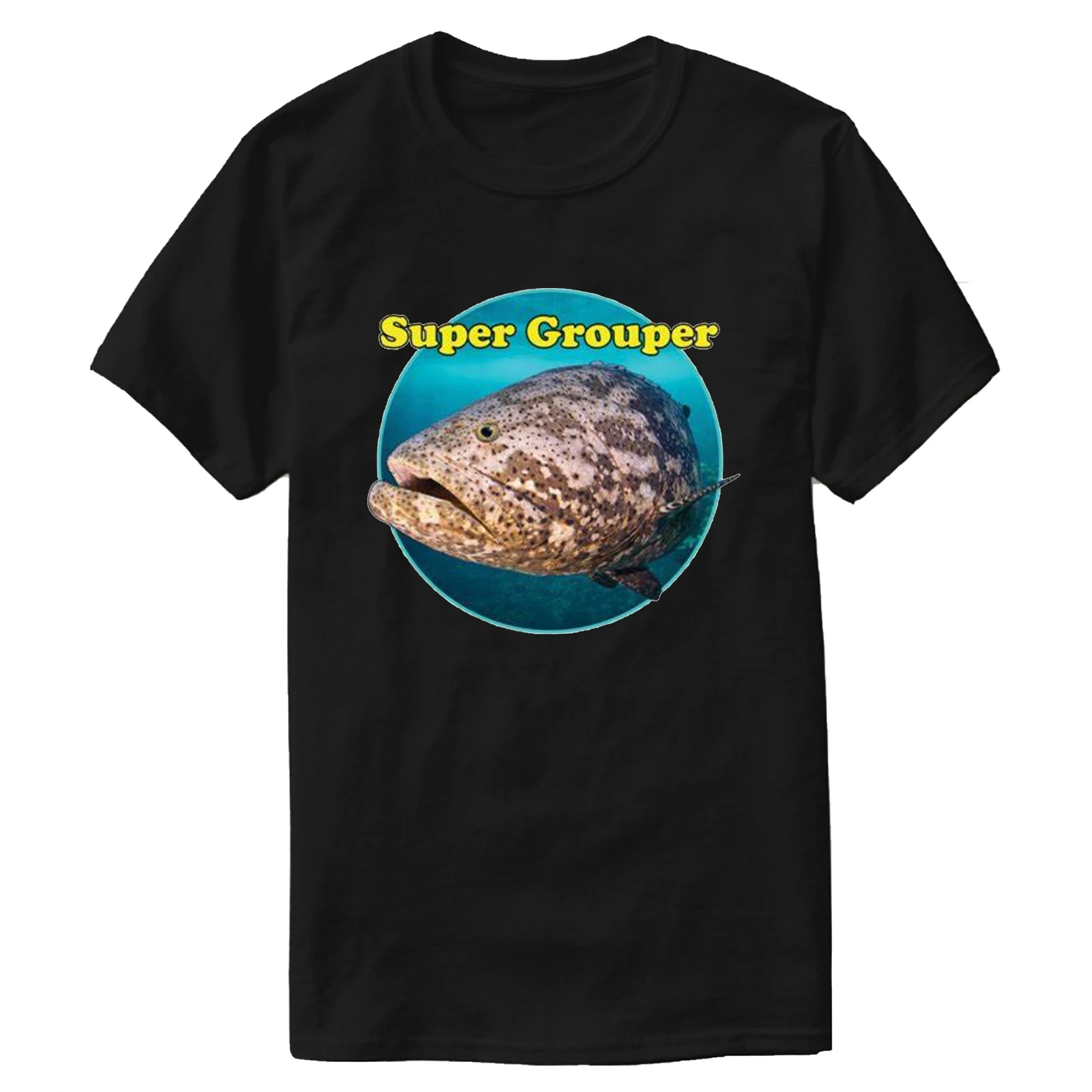 Goliath Grouper Deep Sea Fishing Fisherman T-Shirt 100% Cotton O-Neck Short Sleeve Summer Casual Mens T-shirt Streetwear