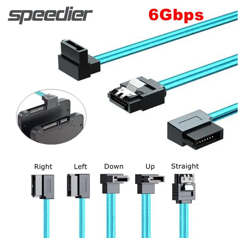 Nowy SATA kabel 3.0 bardzo ciężko napęd dysku Sata 3 danych przejściówka do komputera połączenie 6 gb/s SSD dysk twardy w górę w dół lewego prawego 90 stopni