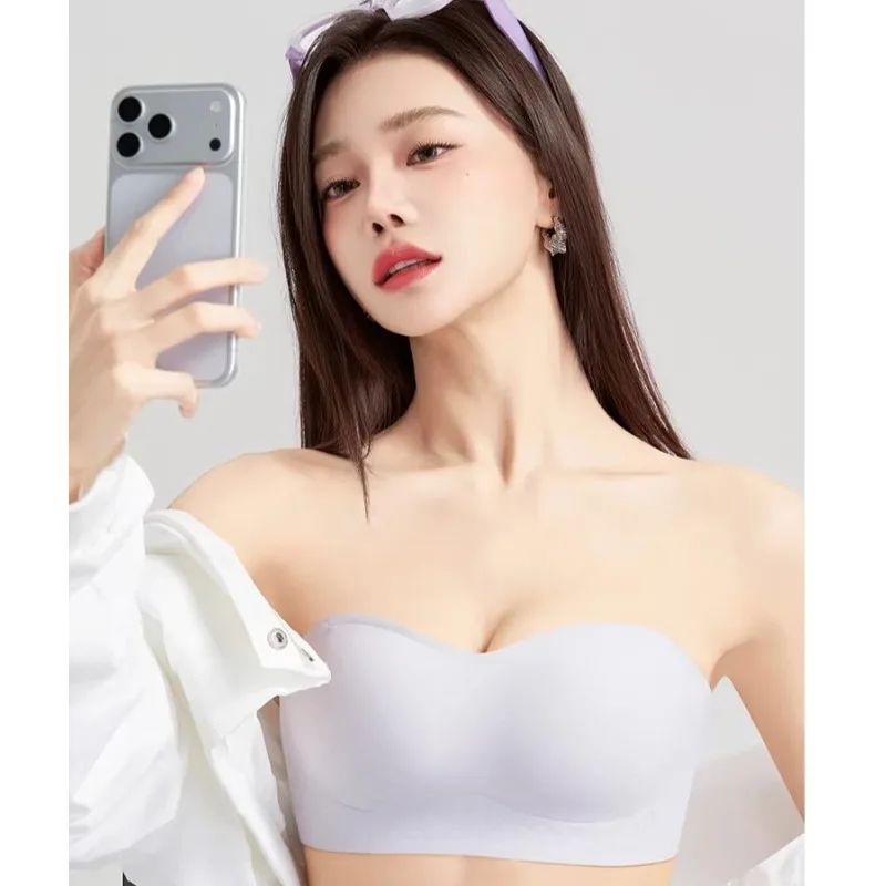 

Бесшовный бюстгальтер без бретелек, противоскользящий, моделирующий, с глубоким V-образным вырезом, невидимый, без бретелек, топ-бралетт для женщин с маленькой грудью, размеры S-XL, YEMOMO
