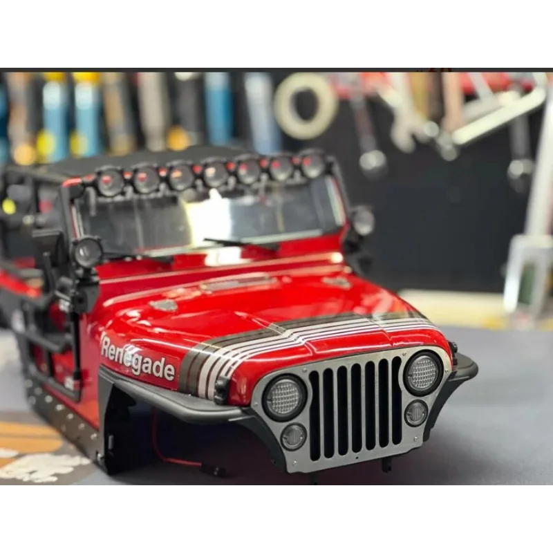 

for 1/10 AXIAL SCX10 Jeep CJ7 Stainless Steel Etched Metal Front Face Upgrade Set Full CJ7 Scale Mod Parts,RC CAR upgrade parts