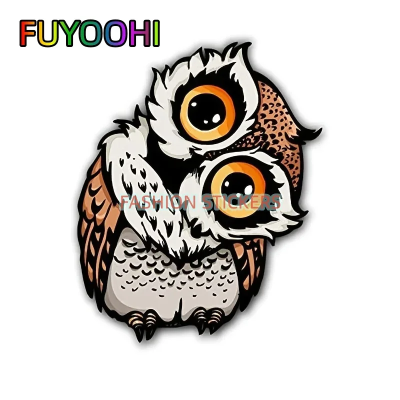 FUYOOHI Cars, Trucks, Computer Laptops, Vinyl Pattern Owl Gaze Stickers Decals