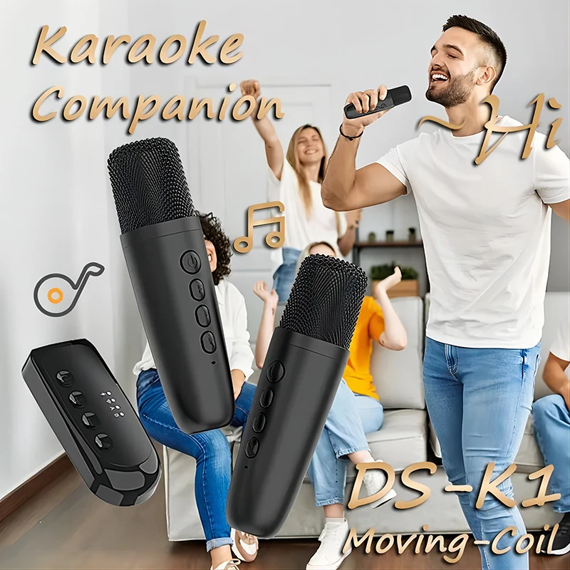 VAORLO DS-K1 Karaoke Companion Bluetooth 5.3 microfono dinamico Wireless KTV DSP Mixer System 3.5MM AUX Type-C amplificatore Host