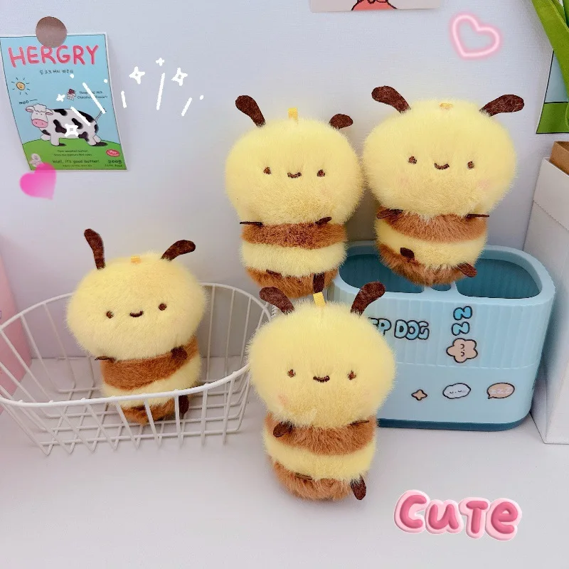 Schattige bijenpop hanger knuffels dier sleutelhanger auto tas hangende decoratie creatieve rugzak sleutelhanger accessoires kinderspeelgoed