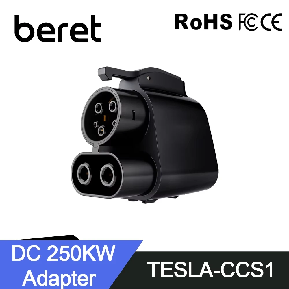 EV Charger Adapter AC 32A DC 400A CCS2 to Tesla Electric Vehicle Charging 500V-1000V DC 110V-250V AC Convertor for Model Y/S/3/X