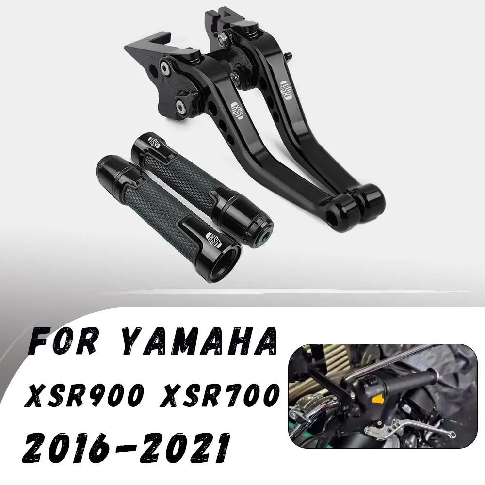 

For Yamaha XSR900 XSR700 2016-2021 CNC Folding Brake Clutch Lever Handbrake Handlebar Grip Handle Hand Grips Motorcycle Parts