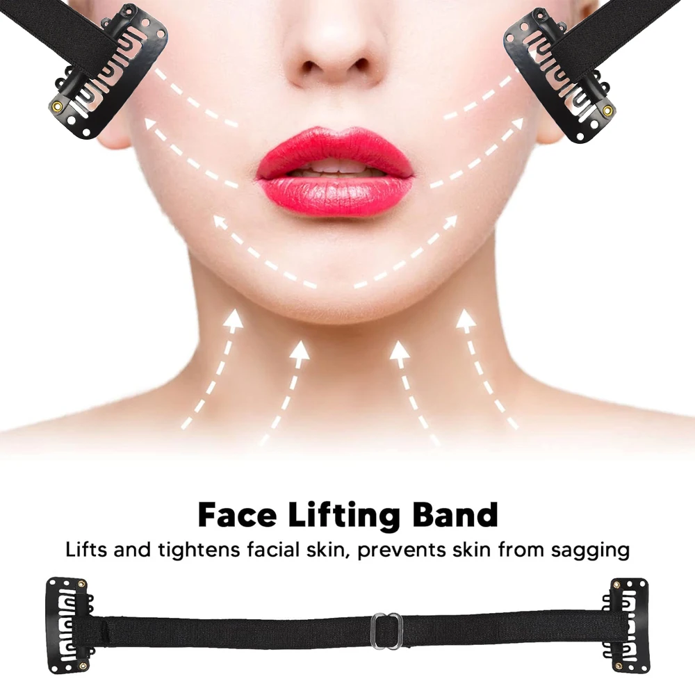 Face Drawstring Hidden Hair Strap Skin Stretch Smoothes Wrinkles Eyelash Trim Face Drawstring Reusable Face Lift Tape