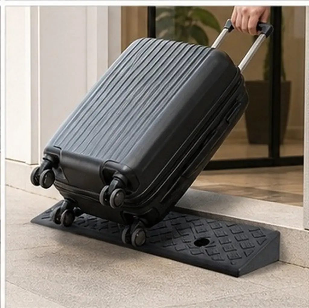 1Pcs Plastic Threshold Ramp Stable Non-Slip Slope Ramp for Home Garage Indoor Loading Mobility Scooter Bike Car Access