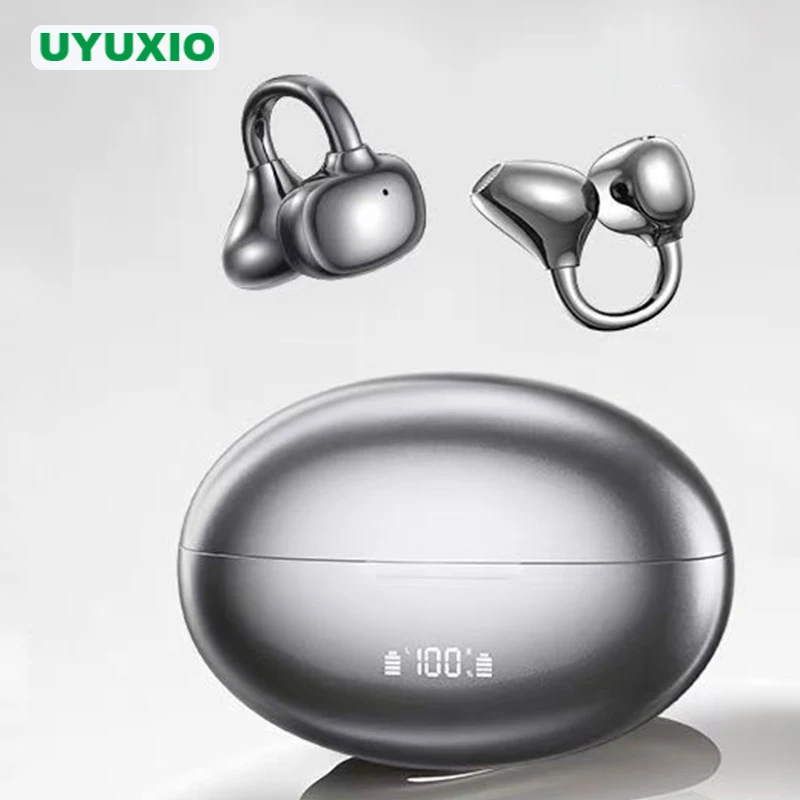 

Беспроводные наушники UYUXIO OWS BT 5.4, наушники-вкладыши с зажимом и временем воспроизведения 50 часов, открытые наушники с длительным сроком службы батареи, наушники-вкладыши для спорта