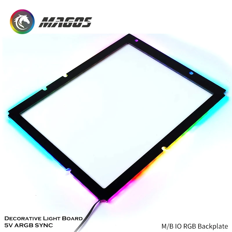 Ramka oświetleniowa płyty głównej ARGB dla ATX MATX ITX, płyta tylna DIY M/B IO RGB, dekoracyjny panel szafki PC dla malucha AURA SYNC — zdjęcie produktu 3