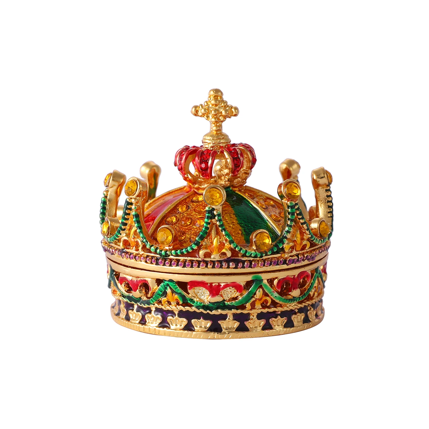 QIFU  Metal Craft  Crown Shape Home Decor for Jewerly Box