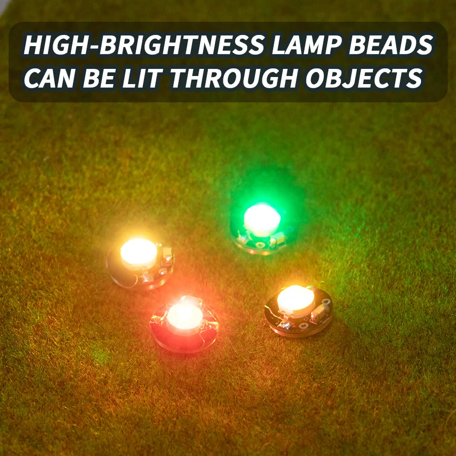 3pcs 1W Super High Brightness LED Bead Miniature Wireless Power Supply Lamp Model Induction Lights Tools Coil Kits Materials