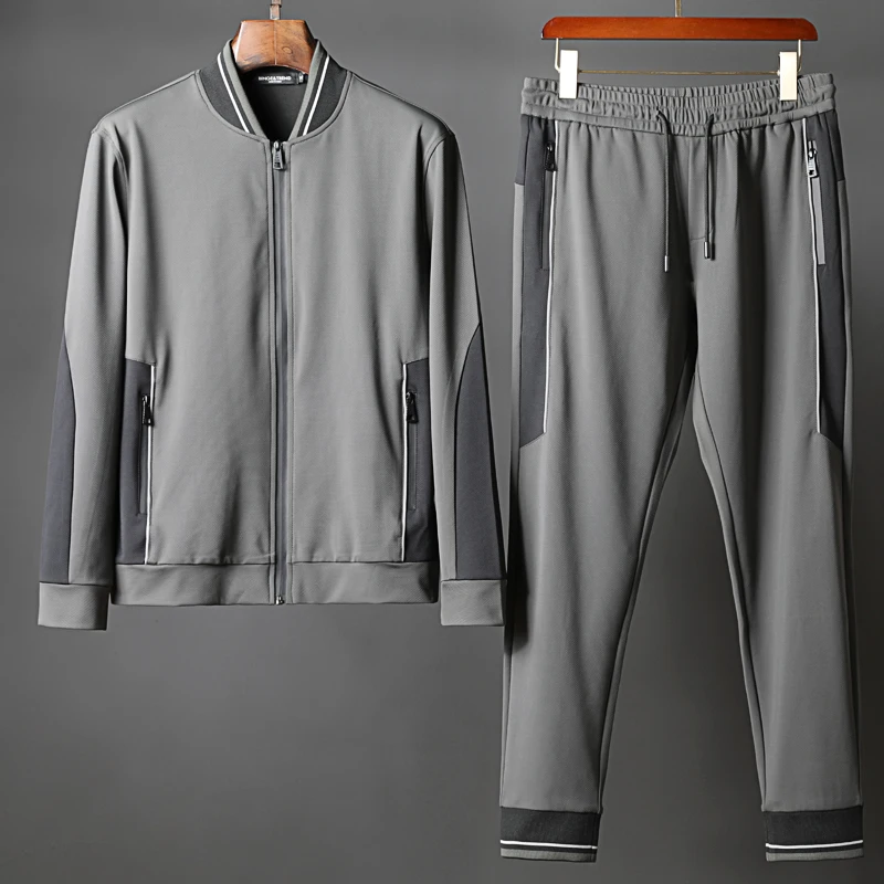 

Men Tracksuit Sportswear Set 2 Pieces Jacket+Pant Sporting Suit Spring Autumn Male Fitness Training Suit Track Suit Set