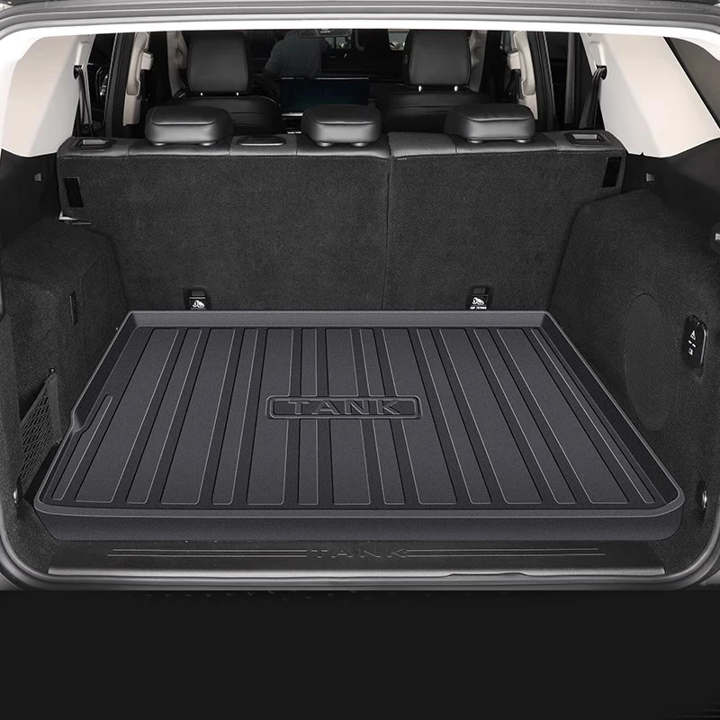 For GWM Tank 400 Hi4-T 2024 2025 Custom Fit Car Trunk Mat All Season Black Cargo Mat 3D Shaped Laser Measured Trunk Liners