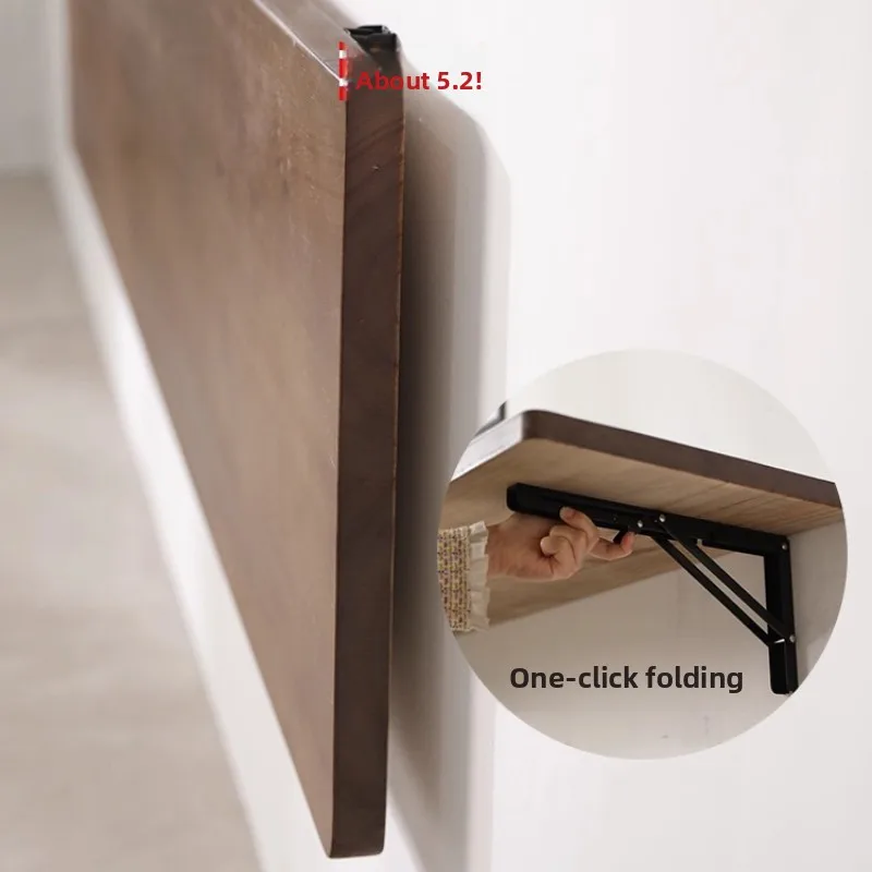 Wall Mounted Folding Table, Solid Wood Floating Desk for Cafe, Space Saving Wall Mounted Workstation, Creative Decorative Shelf