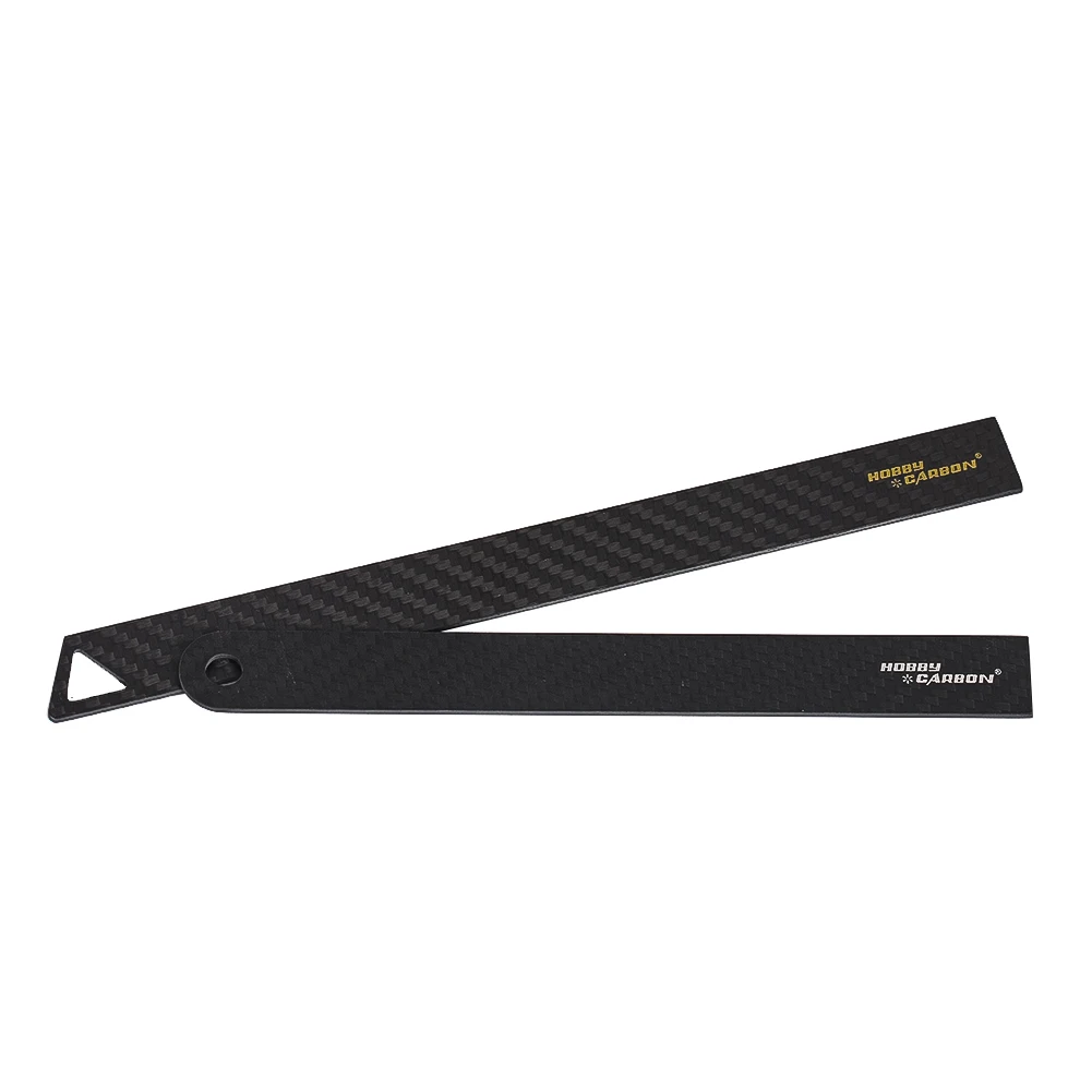 Premium Carbon Fiber Ruler Lightweight Durable Metric Measuring Tool Straight Edge Scale Triangle or Round End Two Size Options