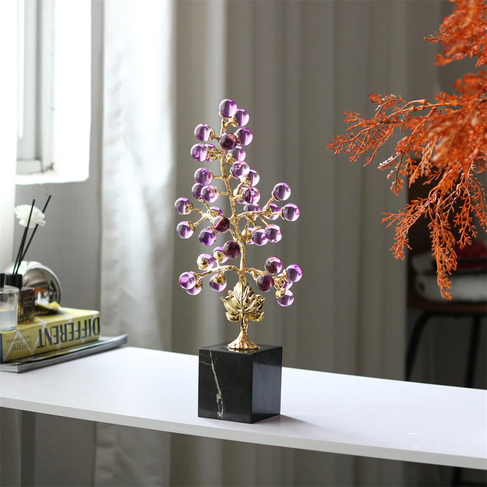 

Oem Odm Crystal Butterfly Grape Purple Color Ornaments Crystal Home Decoration
