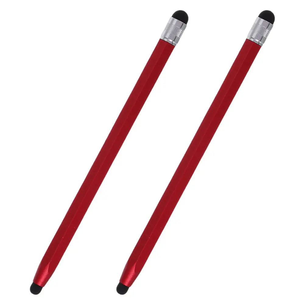 

2Pcs Touchscreen Pens Dual-Head Capacitive Stylus Hexagonal Grip High Precision Replacement Tips Universal Stylus Pen for Tablet