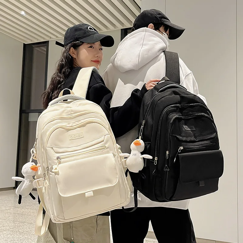 

Unisex Multi-Layer Nylon School Backpack for College Middle & Elementary Students - Trendy Fashion High Quality Wholesale